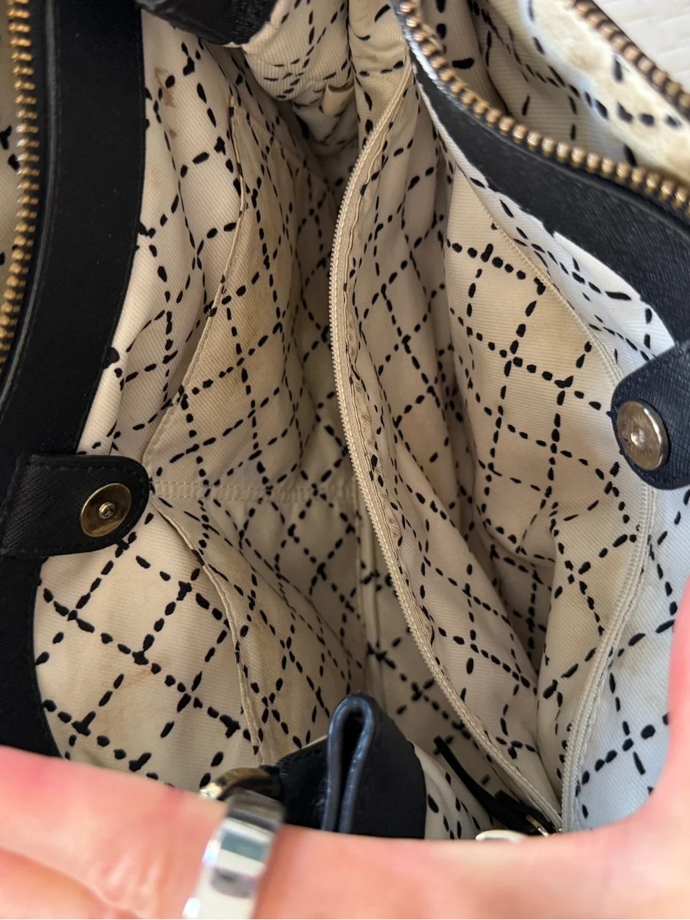 Kate Spade New York Black Leather Satchel Bag